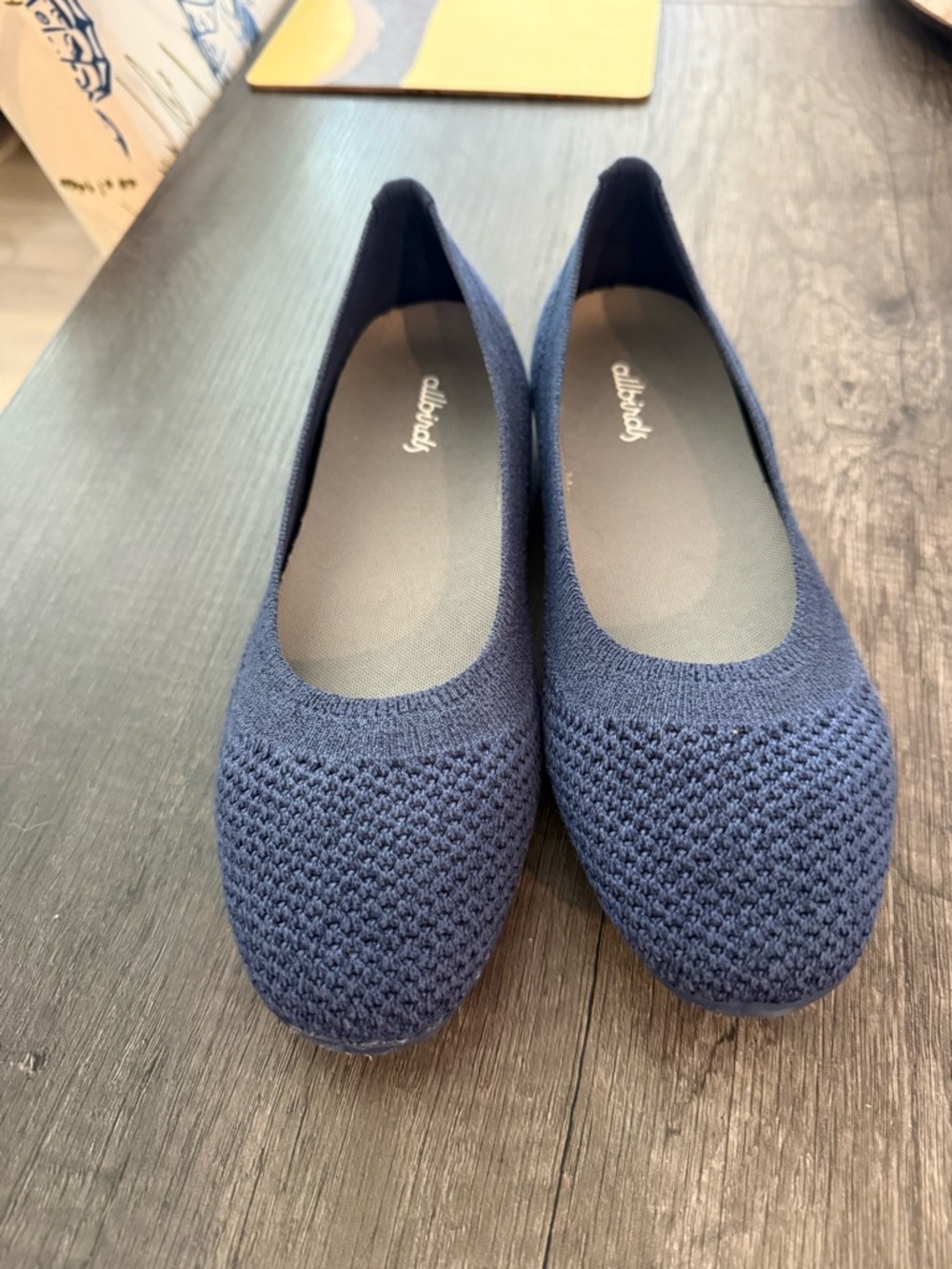 allbirds Navy Knit Ballet Flats